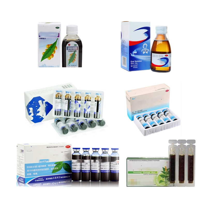 High Speed Oral Solution Plastic/Glass Bottle Filling Packing Machine & Box Cartoner with Instruction Paper Folder Machine